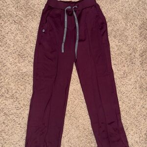 Figs Maroon FormX wide leg pants
